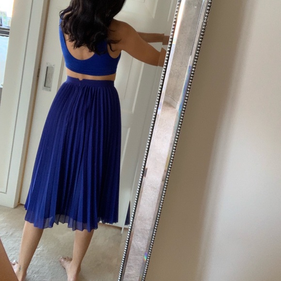 🐘ASOS blue chiffon skirt size 0 - Picture 5 of 8